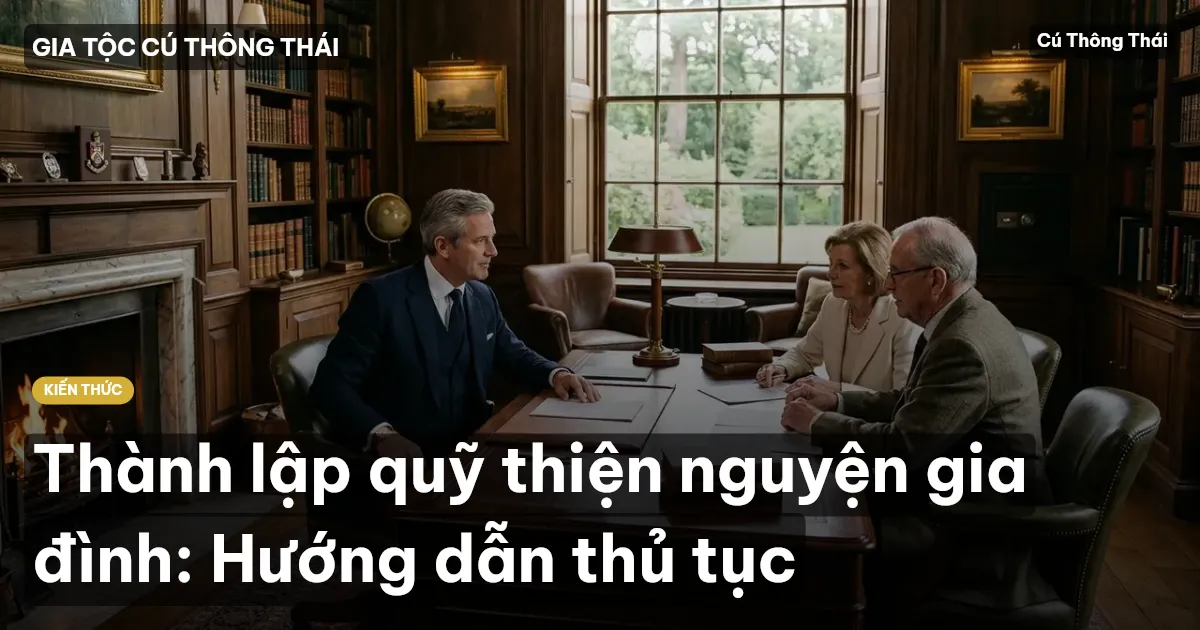 Thành lập quỹ thiện nguyện gia đình: Hướng dẫn thủ tục