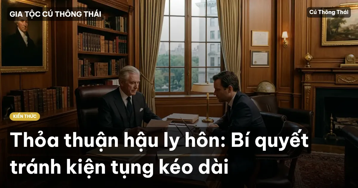Thỏa thuận hậu ly hôn: Bí quyết tránh kiện tụng kéo dài