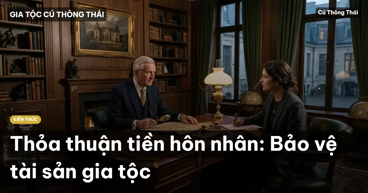 Thỏa thuận tiền hôn nhân: Bảo vệ tài sản gia tộc