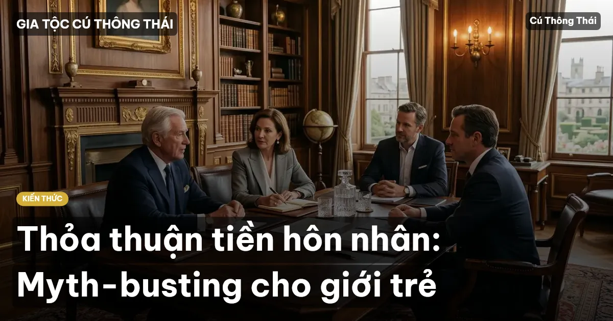 Thỏa thuận tiền hôn nhân: Myth-busting cho giới trẻ