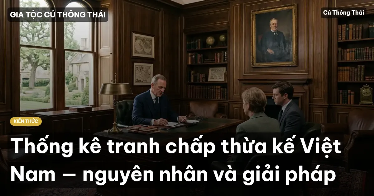 Thống kê tranh chấp thừa kế Việt Nam — nguyên nhân và giải pháp