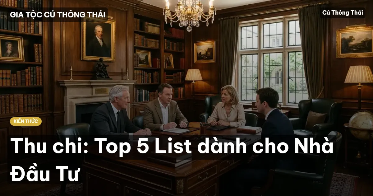 Thu chi: Top 5 List dành cho Nhà Đầu Tư