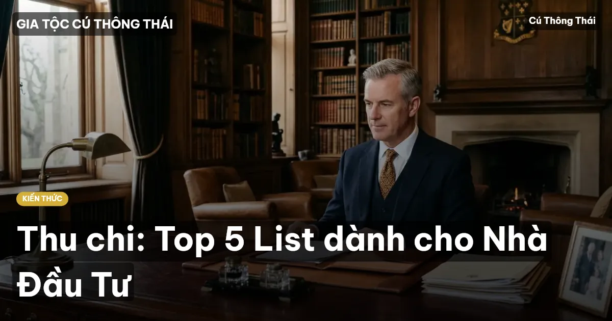 Thu chi: Top 5 List dành cho Nhà Đầu Tư