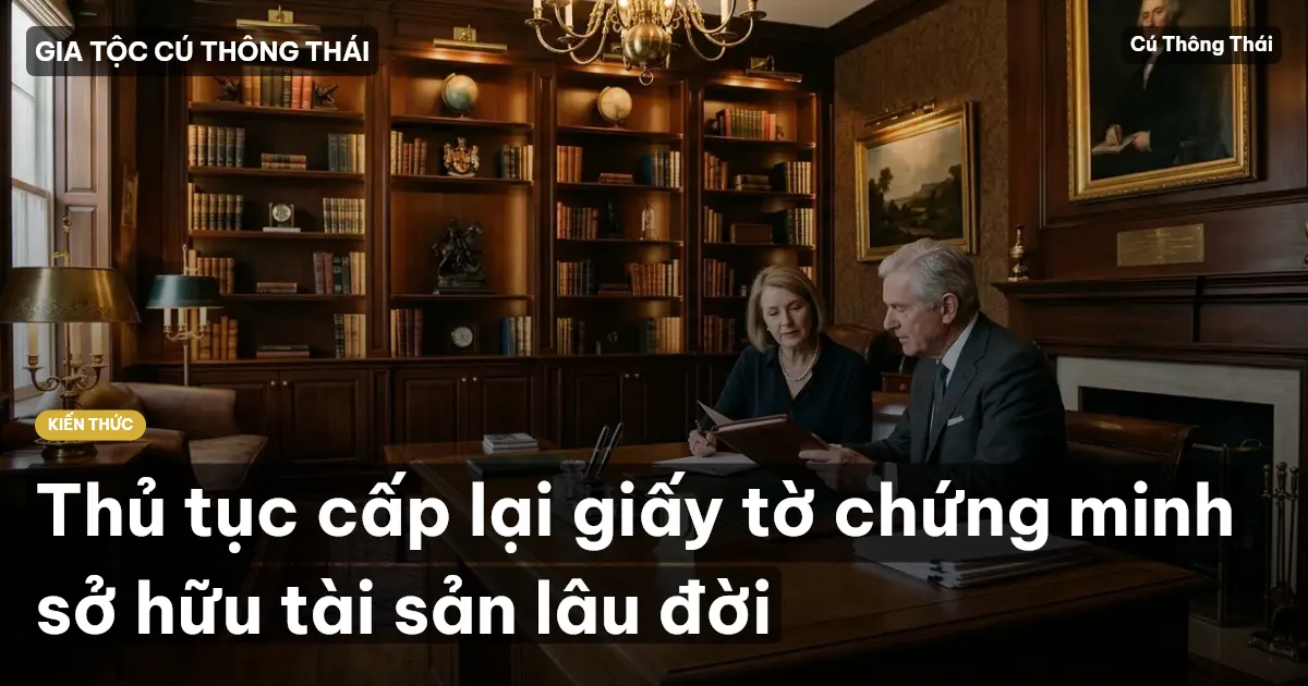 Thủ tục cấp lại giấy tờ chứng minh sở hữu tài sản lâu đời
