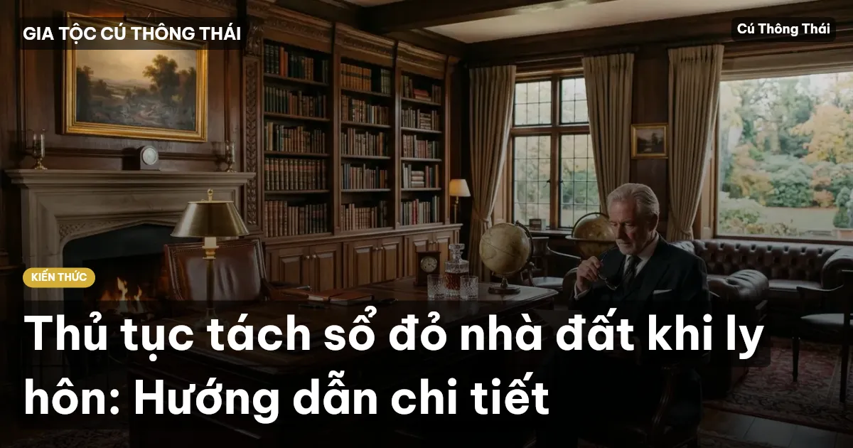 Thủ tục tách sổ đỏ nhà đất khi ly hôn: Hướng dẫn chi tiết