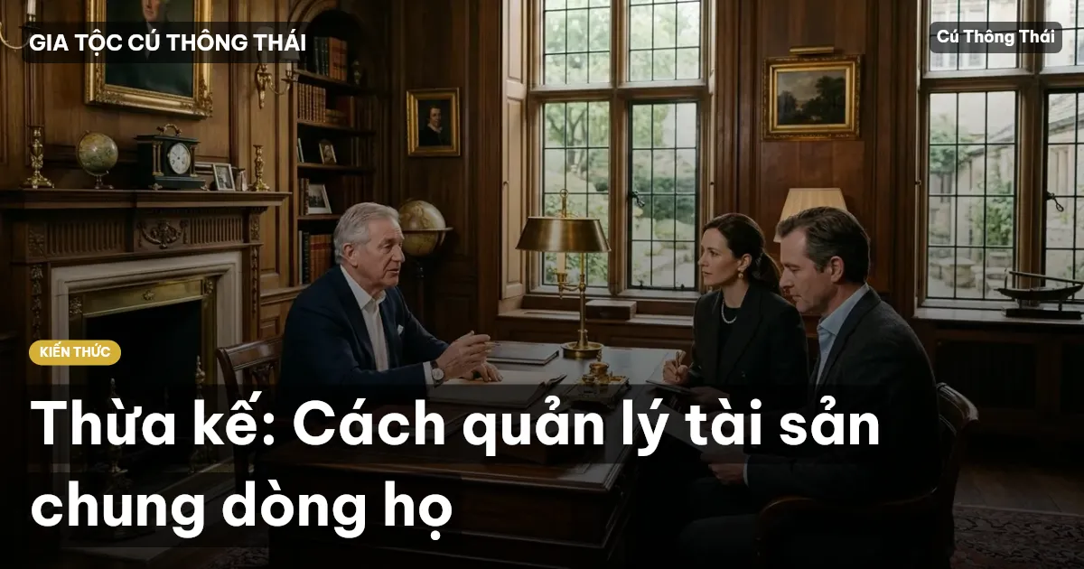 Thừa kế: Cách quản lý tài sản chung dòng họ