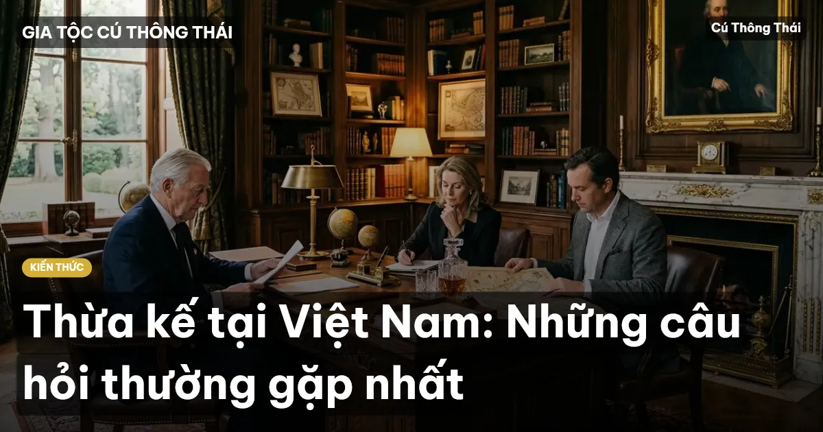 Thừa kế tại Việt Nam: Những câu hỏi thường gặp nhất