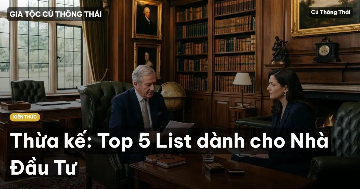 Thừa kế: Top 5 List dành cho Nhà Đầu Tư
