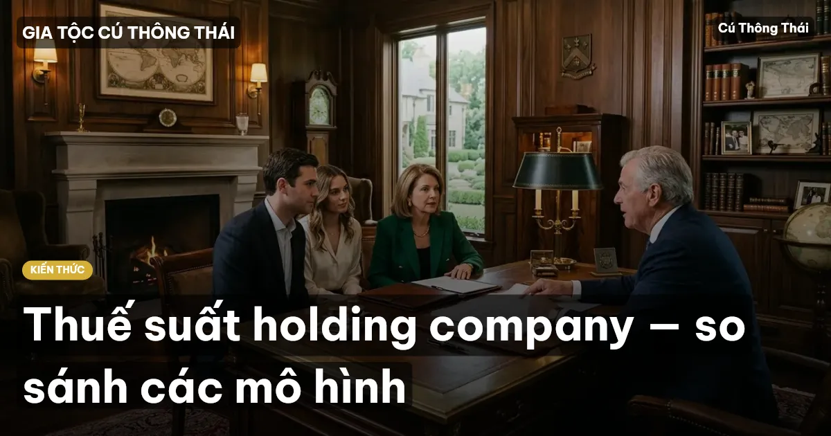 Thuế suất holding company — so sánh các mô hình