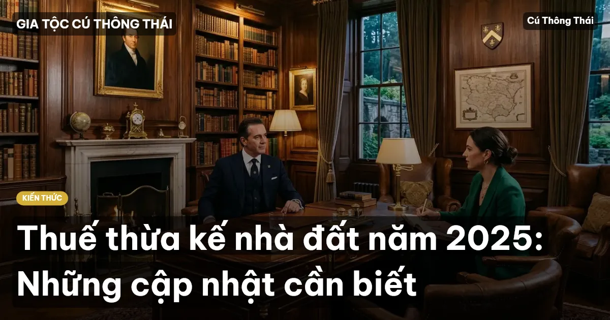 Thuế thừa kế nhà đất năm 2025: Những cập nhật cần biết