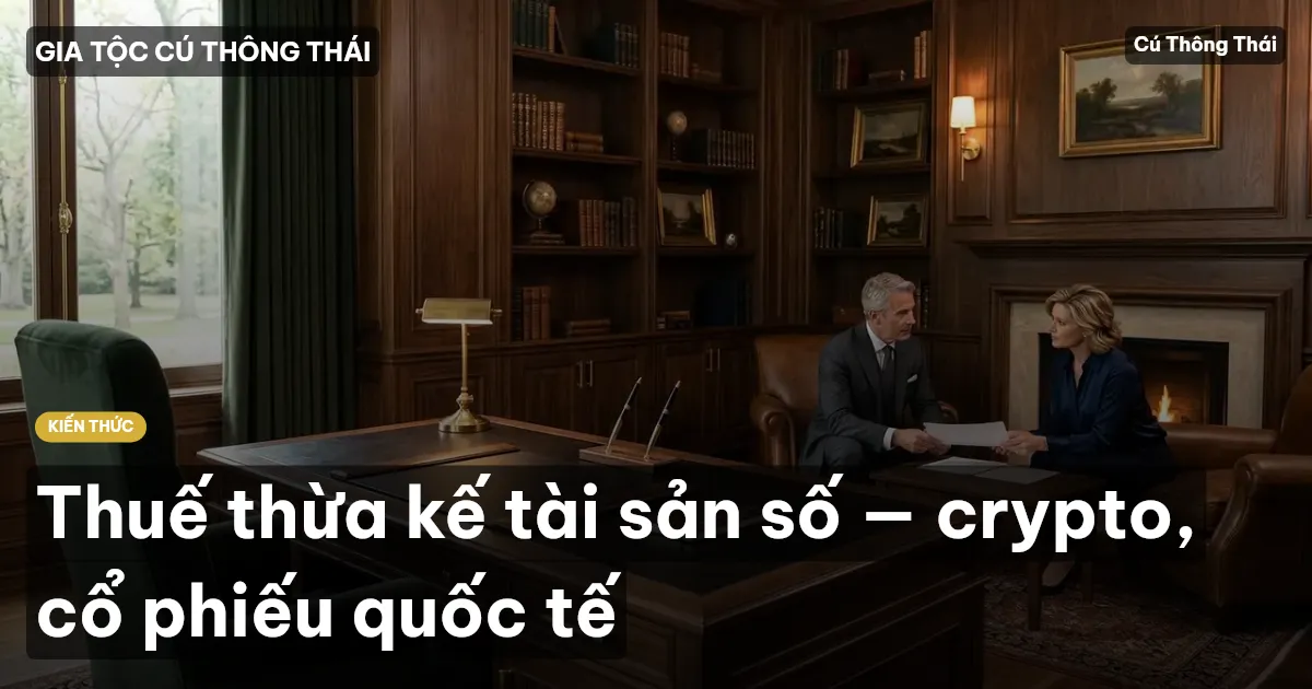 Thuế thừa kế tài sản số — crypto, cổ phiếu quốc tế
