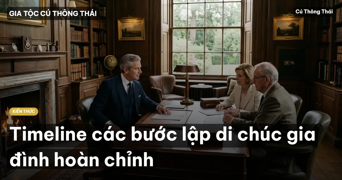 Timeline các bước lập di chúc gia đình hoàn chỉnh