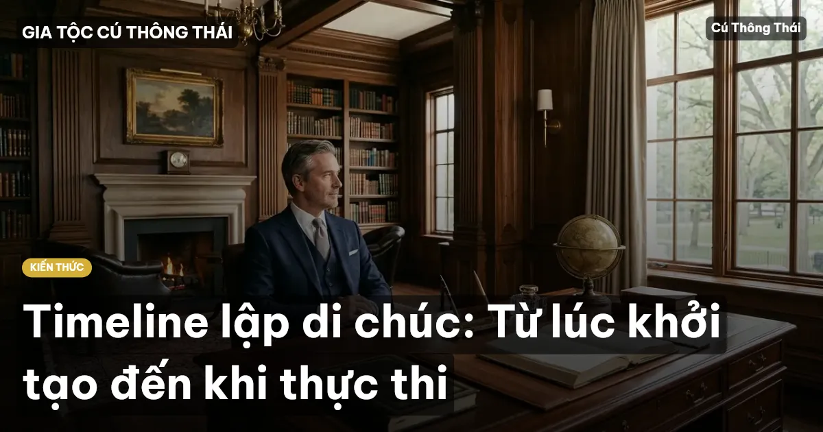 Timeline lập di chúc: Từ lúc khởi tạo đến khi thực thi