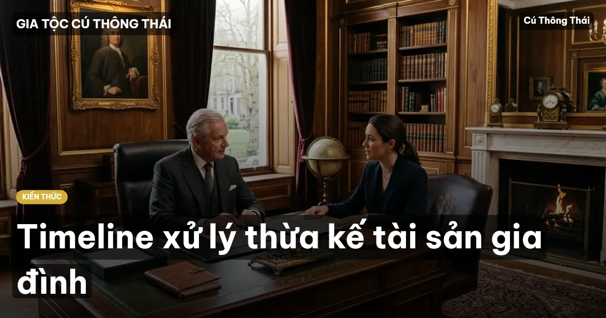 Timeline xử lý thừa kế tài sản gia đình