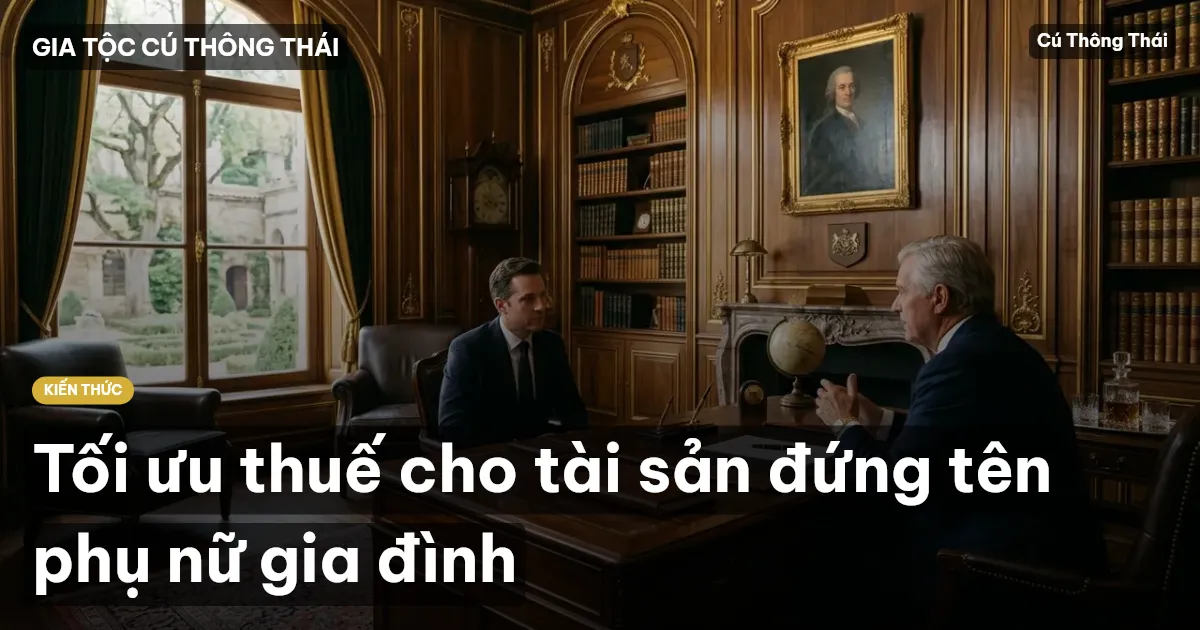 Tối ưu thuế cho tài sản đứng tên phụ nữ gia đình