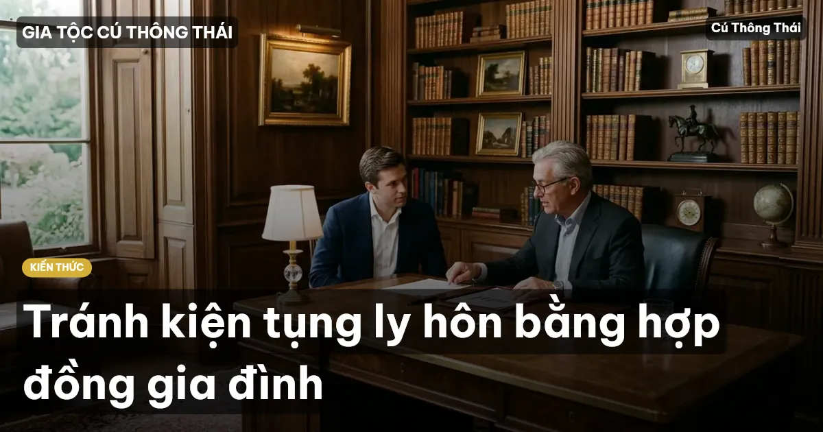 Tránh kiện tụng ly hôn bằng hợp đồng gia đình