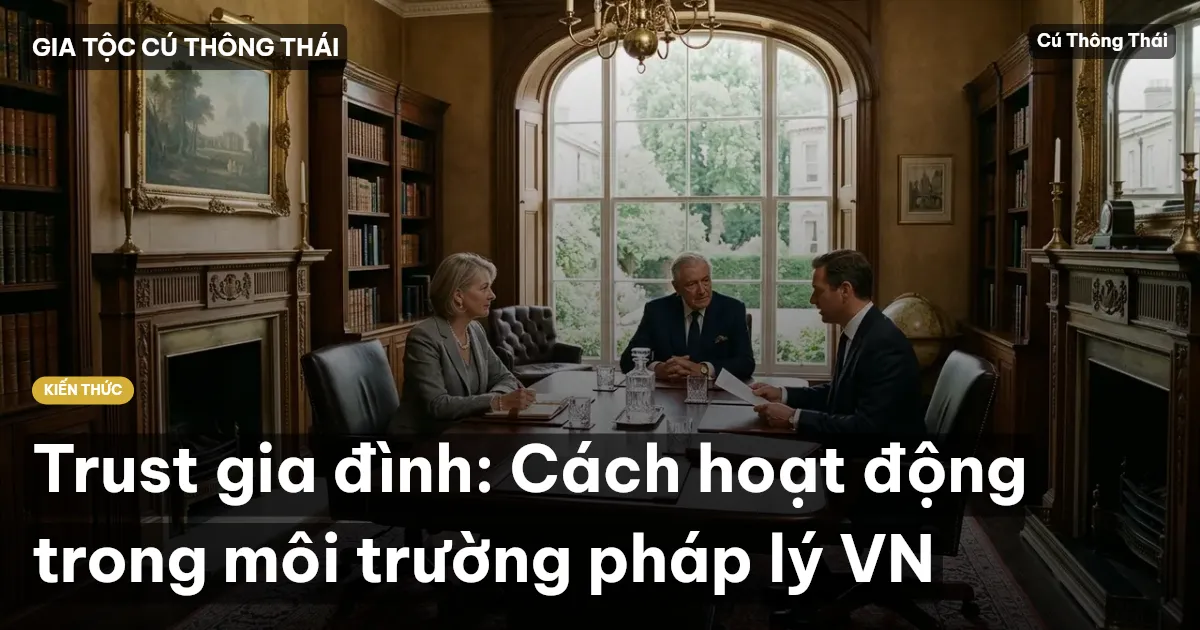 Trust gia đình: Cách hoạt động trong môi trường pháp lý VN