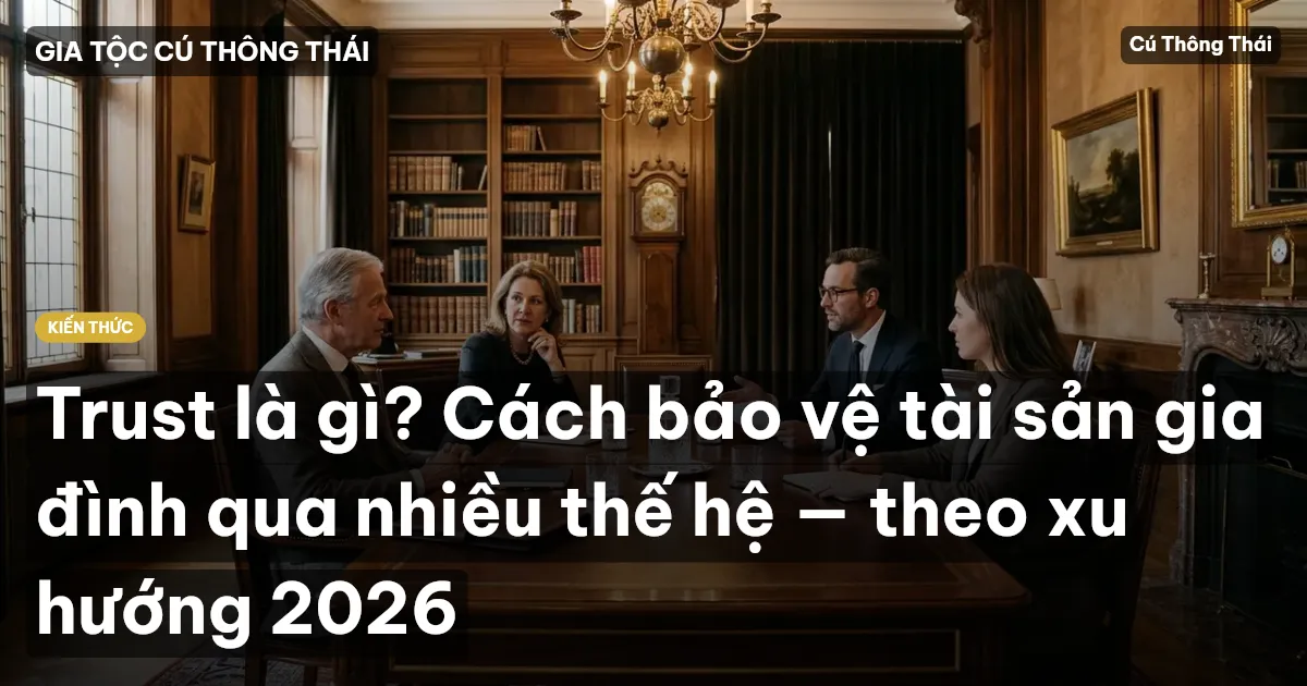 Trust là gì? Cách bảo vệ tài sản gia đình qua nhiều thế hệ — theo xu hướng 2026