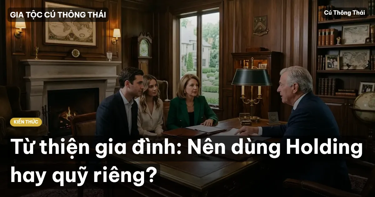 Từ thiện gia đình: Nên dùng Holding hay quỹ riêng?