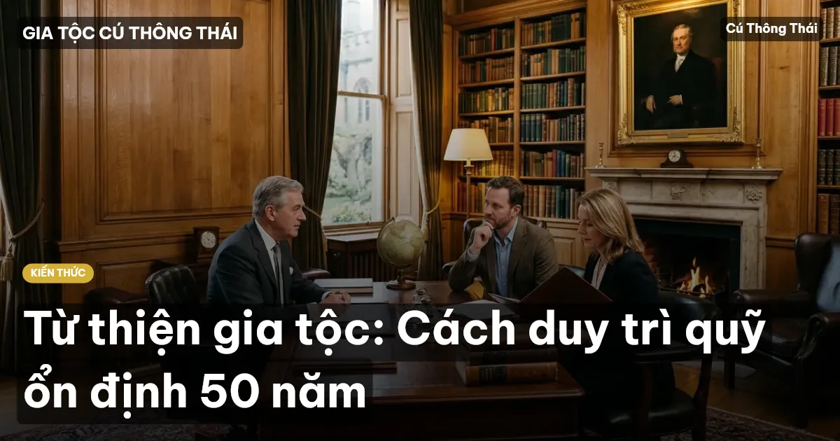 Từ thiện gia tộc: Cách duy trì quỹ ổn định 50 năm