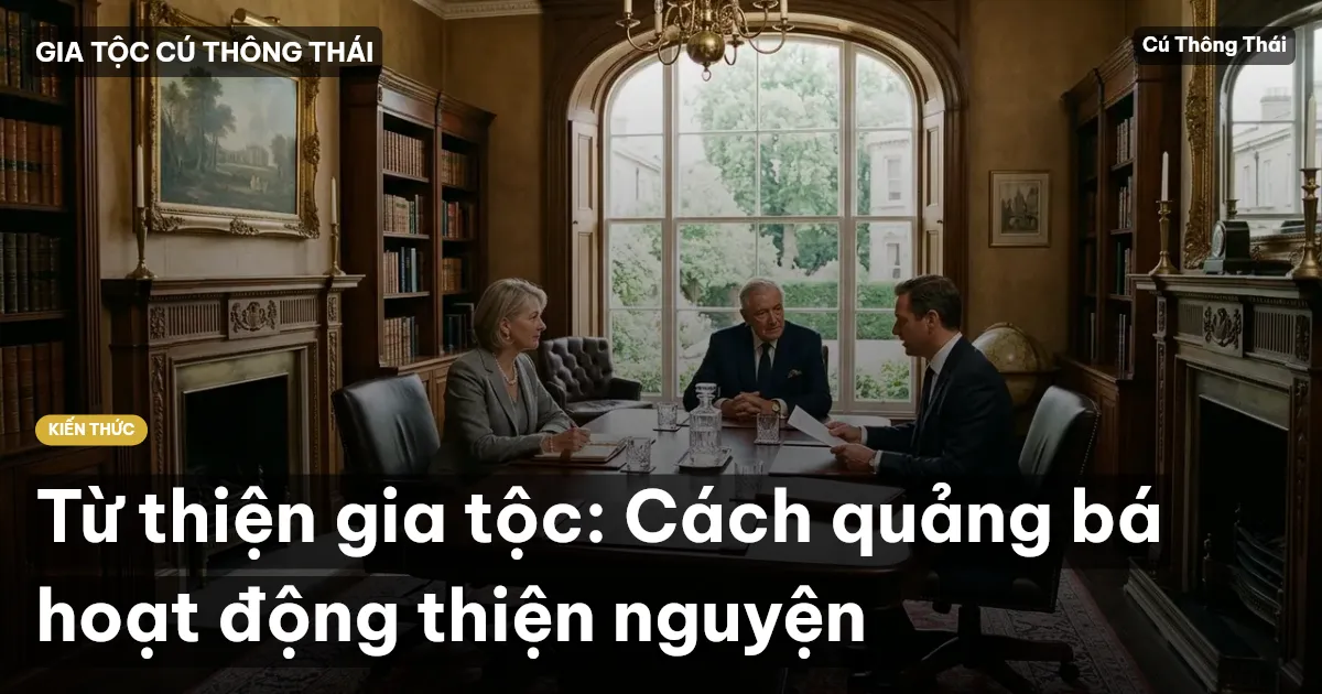 Từ thiện gia tộc: Cách quảng bá hoạt động thiện nguyện
