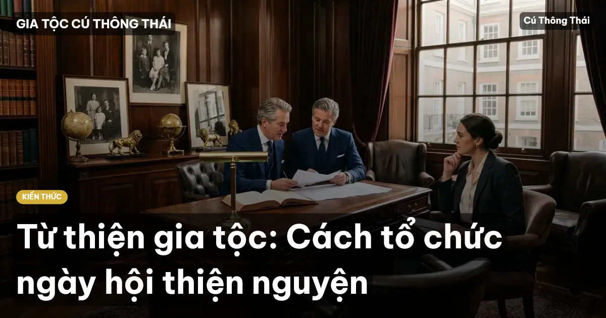 Từ thiện gia tộc: Cách tổ chức ngày hội thiện nguyện