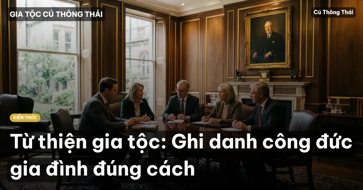 Từ thiện gia tộc: Ghi danh công đức gia đình đúng cách