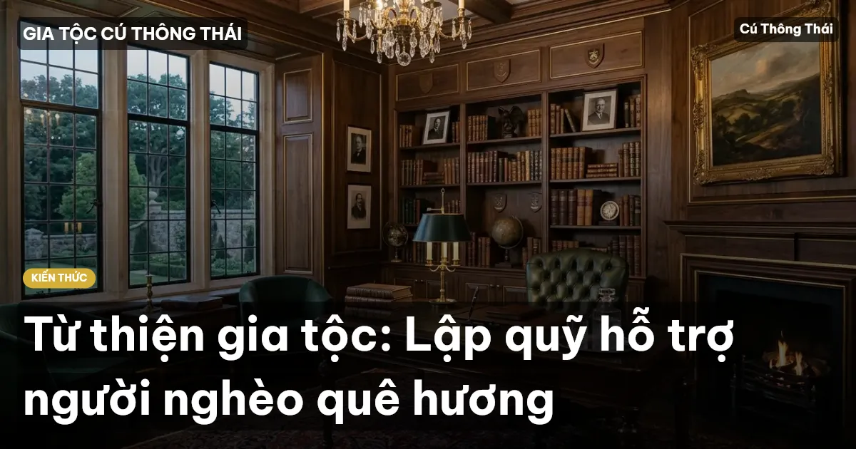 Từ thiện gia tộc: Lập quỹ hỗ trợ người nghèo quê hương