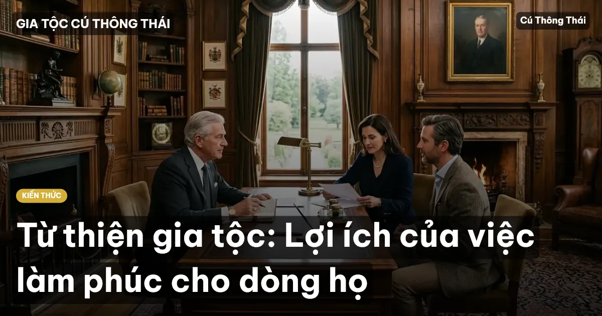 Từ thiện gia tộc: Lợi ích của việc làm phúc cho dòng họ
