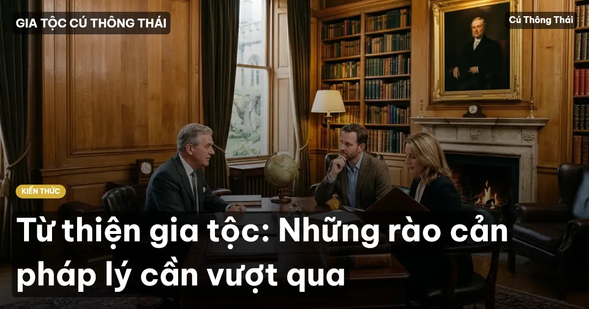 Từ thiện gia tộc: Những rào cản pháp lý cần vượt qua