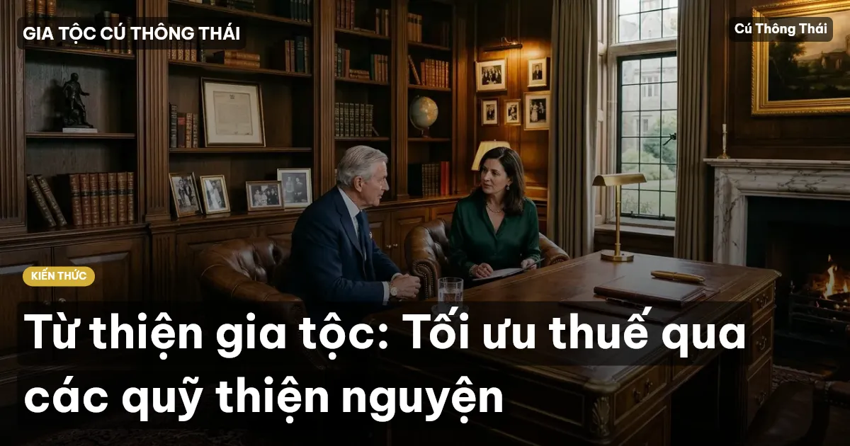 Từ thiện gia tộc: Tối ưu thuế qua các quỹ thiện nguyện