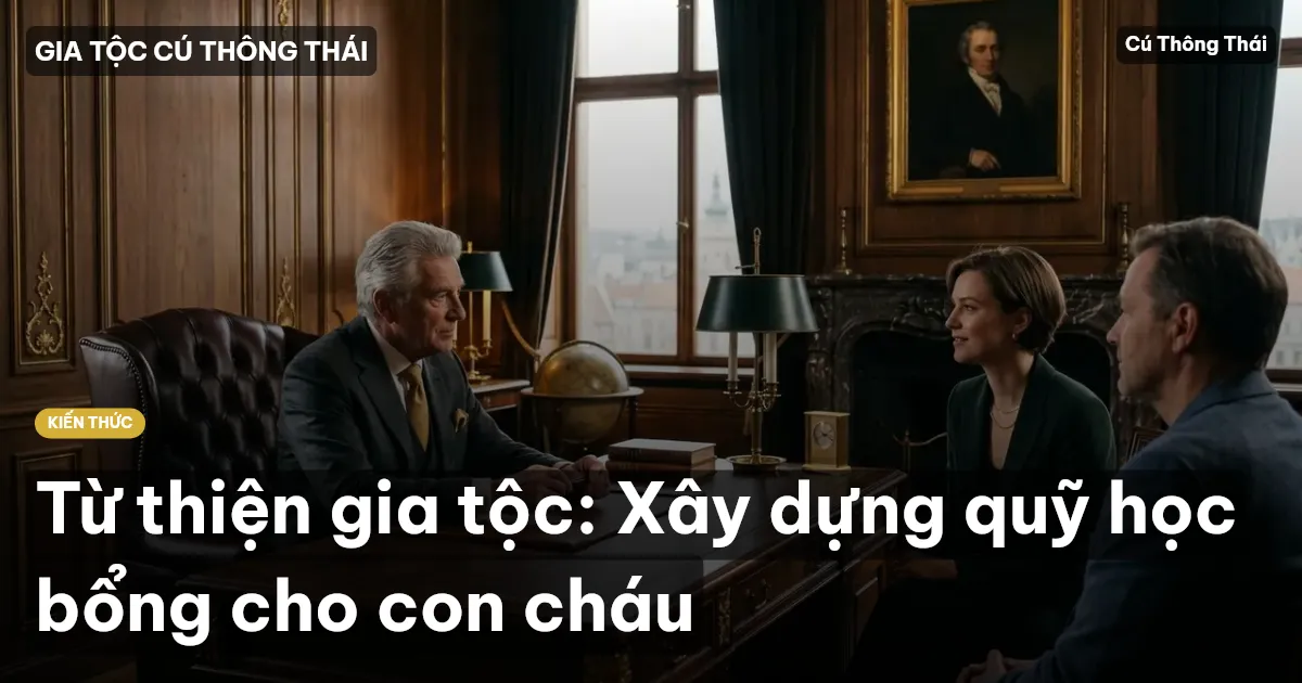 Từ thiện gia tộc: Xây dựng quỹ học bổng cho con cháu