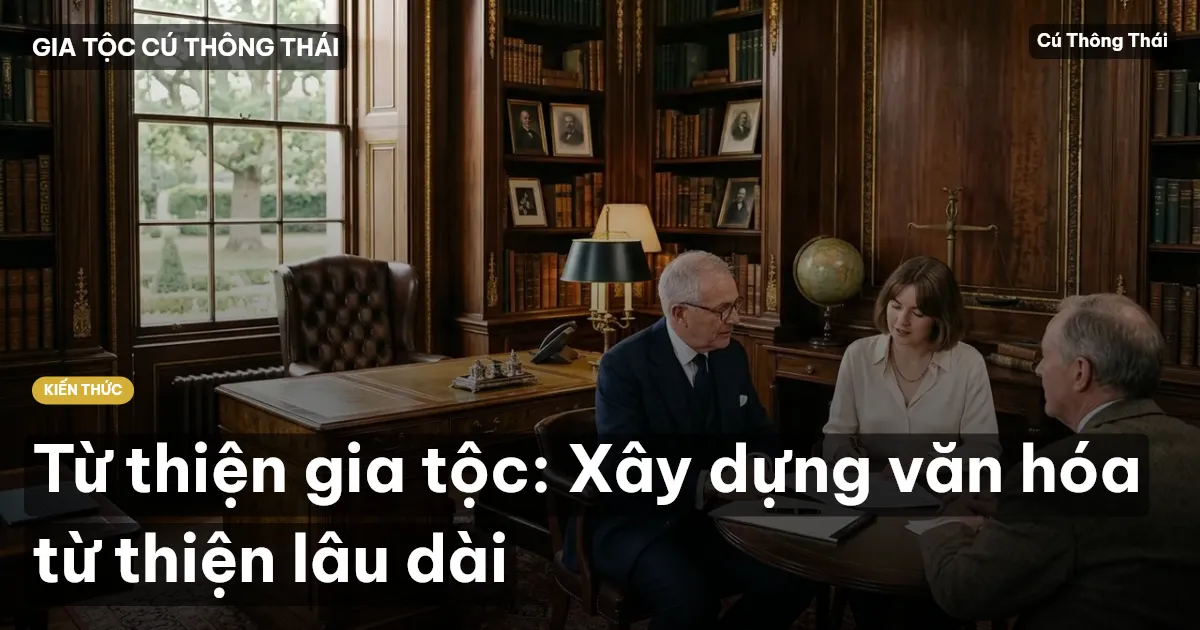 Từ thiện gia tộc: Xây dựng văn hóa từ thiện lâu dài