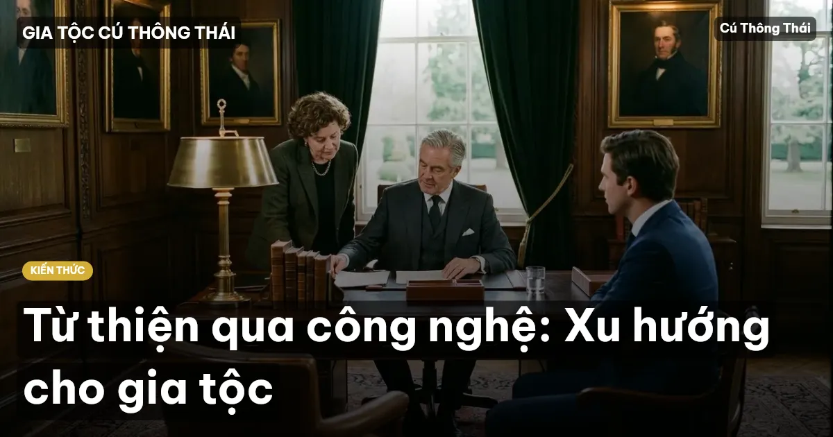 Từ thiện qua công nghệ: Xu hướng cho gia tộc