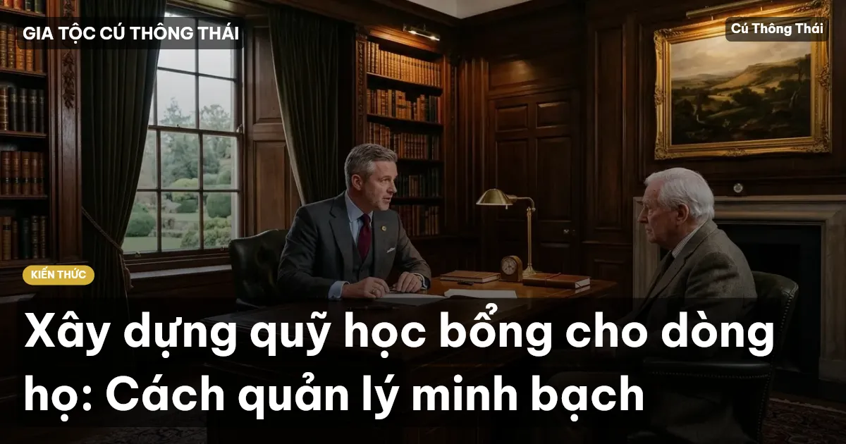 Xây dựng quỹ học bổng cho dòng họ: Cách quản lý minh bạch