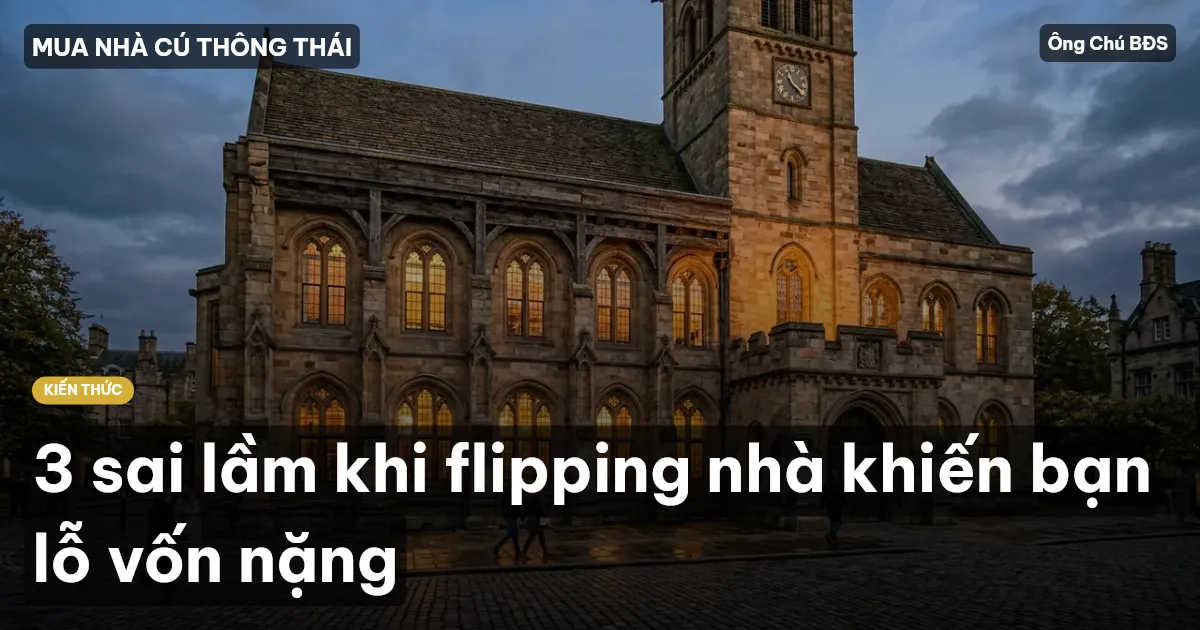 3 sai lầm khi flipping nhà khiến bạn lỗ vốn nặng
