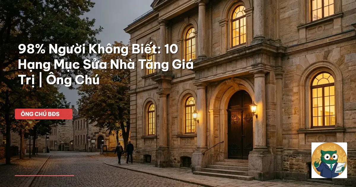 sửa nhà tăng giá trị