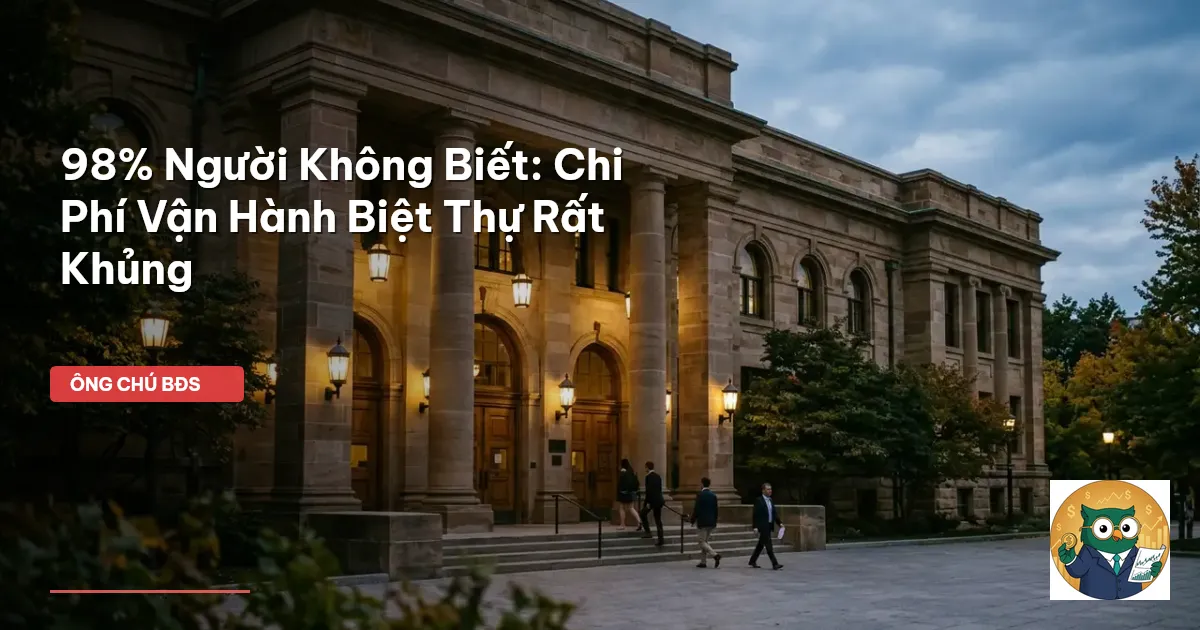 chi phí vận hành biệt thự