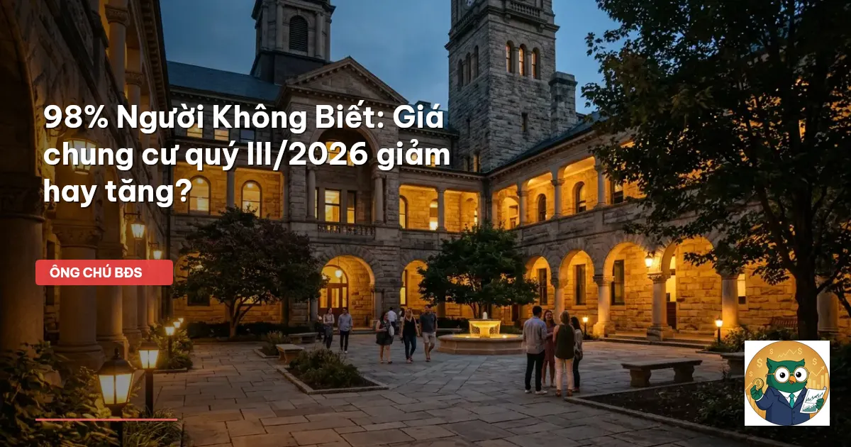 giá chung cư quý 3 2026