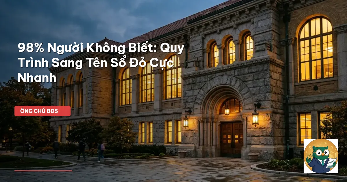 sang tên sổ đỏ