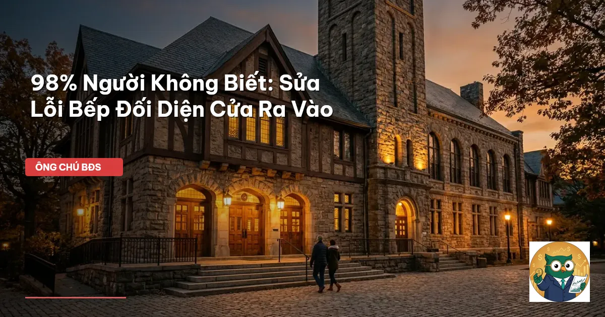 bếp đối diện cửa ra vào