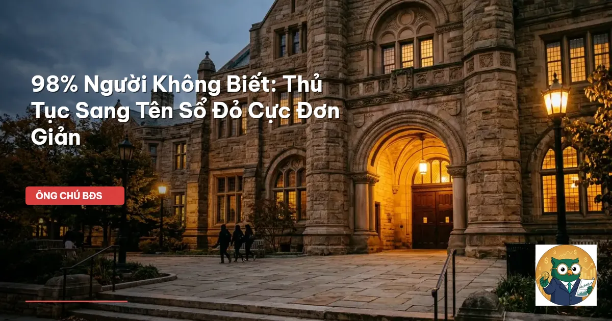 thủ tục sang tên sổ đỏ
