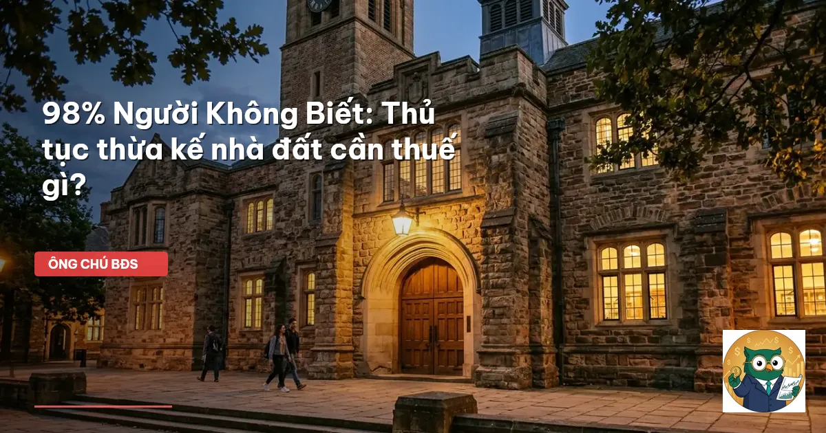 thủ tục thừa kế nhà đất