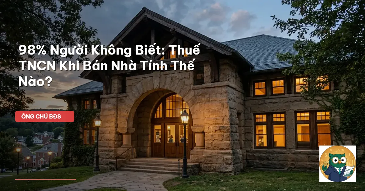 thuế thu nhập cá nhân khi bán nhà