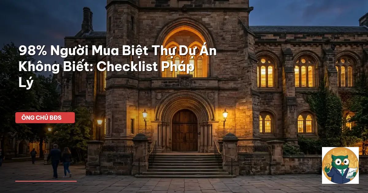 pháp lý biệt thự dự án