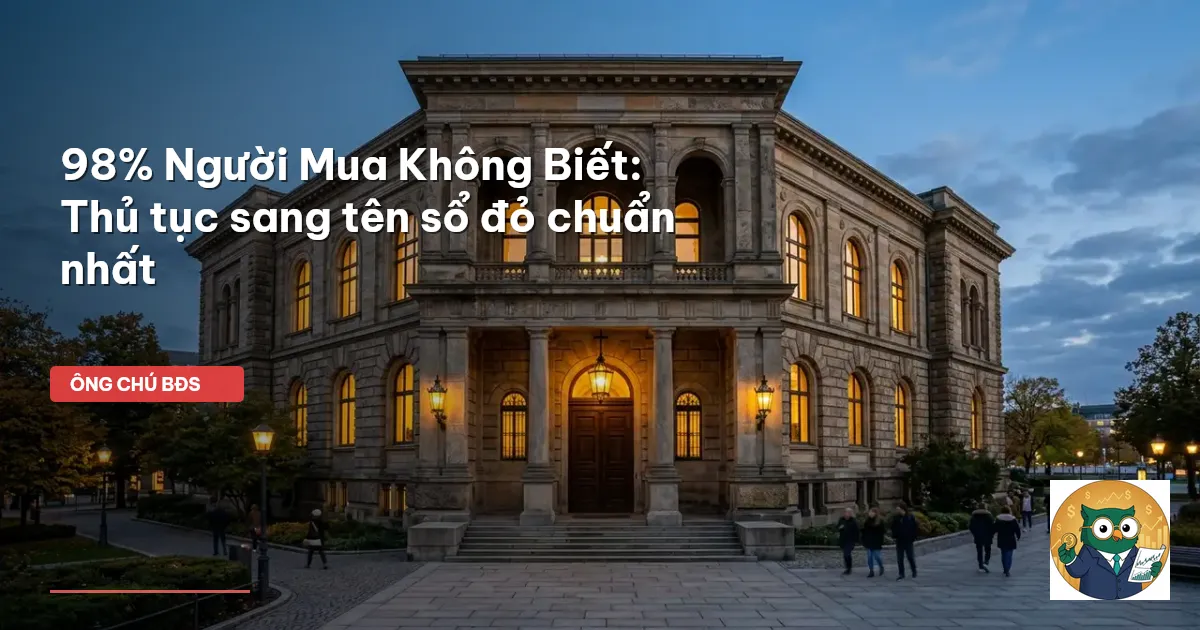 thủ tục sang tên sổ đỏ