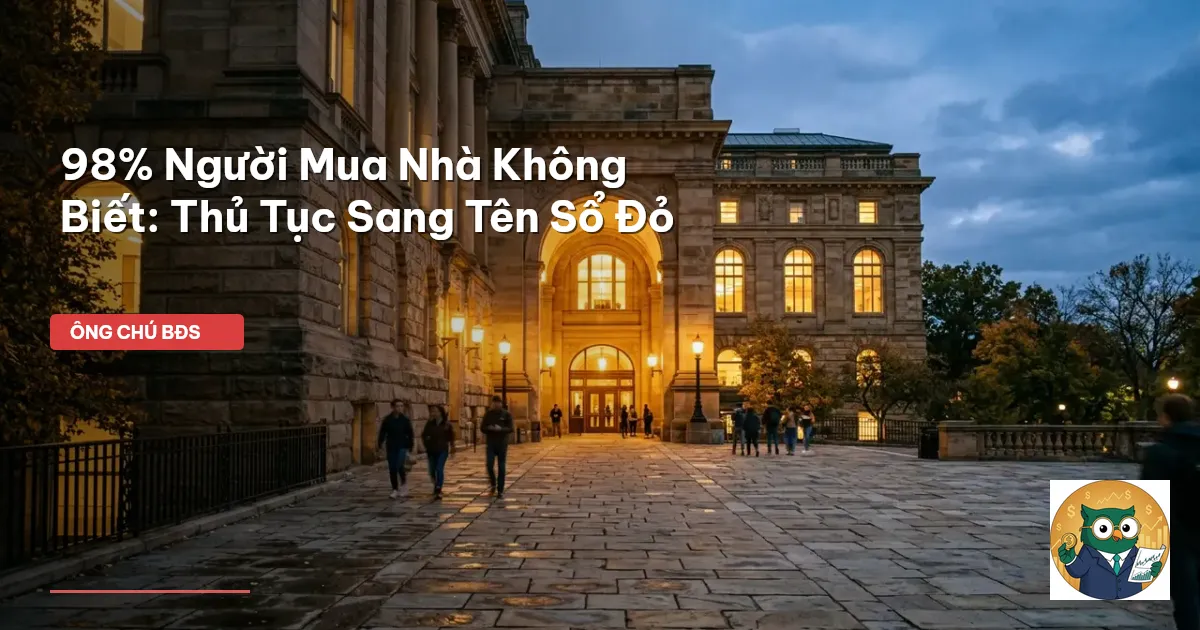 thủ tục sang tên sổ đỏ