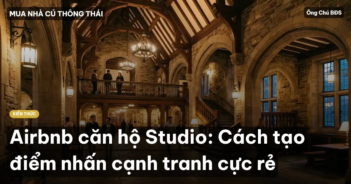 Airbnb căn hộ Studio: Cách tạo điểm nhấn cạnh tranh cực rẻ
