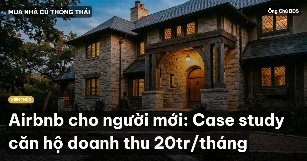 Airbnb cho người mới: Case study căn hộ doanh thu 20tr/tháng