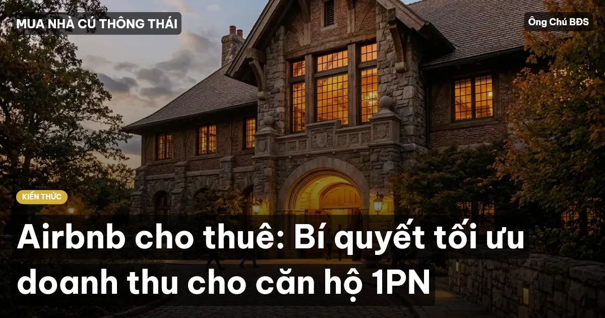 Airbnb cho thuê: Bí quyết tối ưu doanh thu cho căn hộ 1PN
